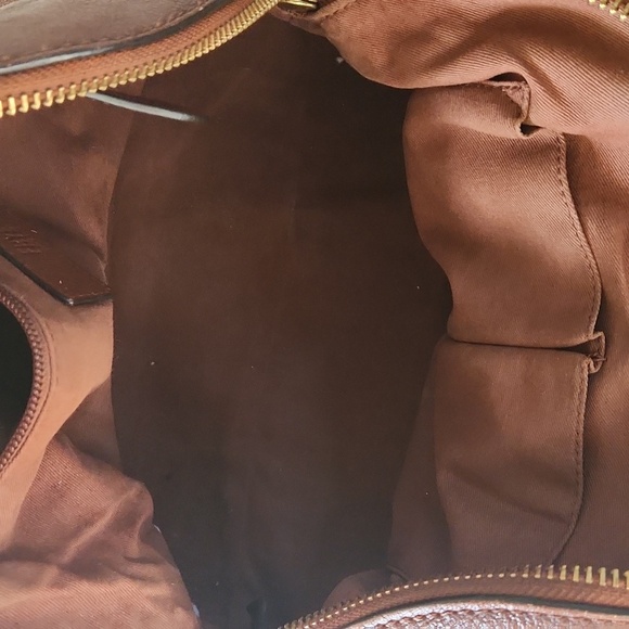 Frye Dome Brown Leather Bag With Adjustable Crossbody Strap - Picture 11 of 11